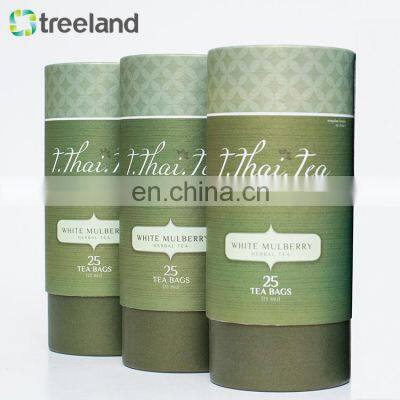 Custom Printed Round Cylinder Telescoping Rigid Tea Paper Gift Box photo-2