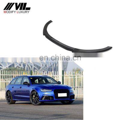 Modify Luxury A6 Carbon Fiber Front Center Lip Spoiler for Audi RS6 Sedan 4-Door 2013-2018