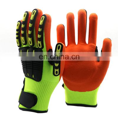 Sandy Nitrile Oilfield Cut Resistant Anti Cut Gloves Guantes TPR Anti Impact Gloves Mechanic Gloves