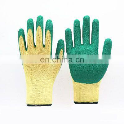 Crinkle Rubber Coated Superior Grip Work Gloves Tear resistance Textured Latex Construction Safety Gloves For Fishing Industry