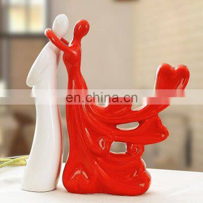 New Lover Shape Ceramic Sculpture Statue for Home photo-2