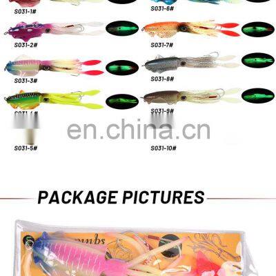 20cm 120g 150g Deep Sea Fishing Bait Lead Head Sinking Trolling Tuna Fishing Lure Soft Octopus photo-2