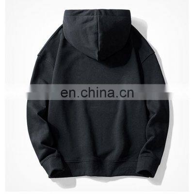Custom Logo Printed Oversized Men's Hoodie Sweatshirt 100% Cotton Long Sleeve Pullover Hoodies photo-3