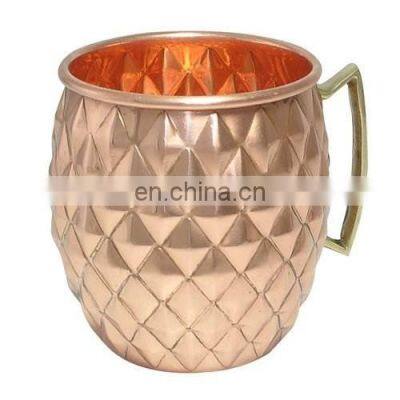 diamond shape copper mug