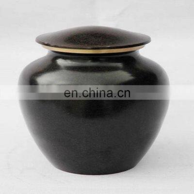 Sky Blue Coloured Beautiful Handmade Metal Urns photo-3