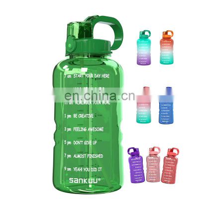 hot sale high quality customized plastic protein sports portable tritan large wide mouth poly-clear fitness bottle