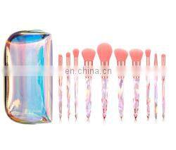 2022 New Arrival Hot Selling Makeup Foundation Brush Set Crystal Eyelash Brushes Makeup Brushes Set Accept Private Label