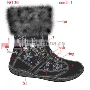 Fur Ball Snow Boots