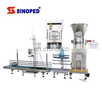 Semi Automatic Stainless Steel 25kg Potato Starch Powder Filling Machine For Food