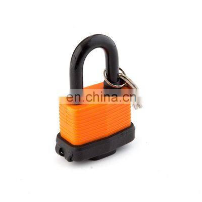 Дешевые, прочные оранжевые бронзовые замки на сейфовые двери с покрытием из пластика ABS с ключом photo-2