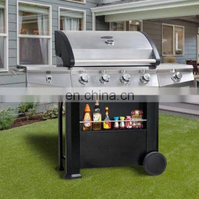 Portable 5 Burners Gas Griller Machine Commercial Smokeless Oven Barbecue Stove Gas Bbq Grill With Side Burner Toaster Ovensc photo-3