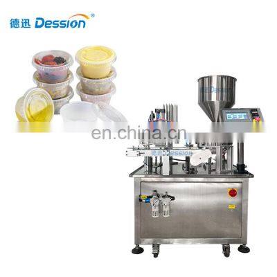 Blister Cup Filling And Sealing Machine For Honey Jelly Cup Filling Sealing Machine