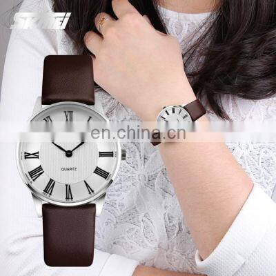 Skmei 9092 Quartz Water Resistant Relogio Masculino Famale Reloj 30m Leather Strap