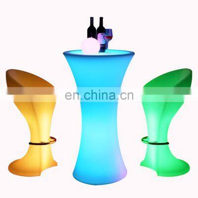 outdoor round party cocktail night club furniture led bar tables bar tables bar furniture sets cocktail table led chair