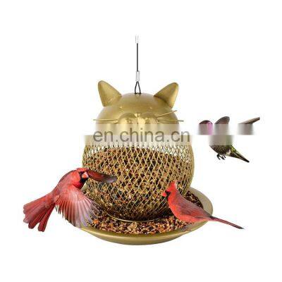 Outside Wild Bird Feeder Heavy Duty Metal Frame Squirrel Proof Bird Feeders Hanging for Garden