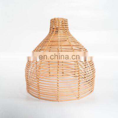 Unique Rattan Pendant Light Shade Living Room, Woven Rattan Lamp Shade Hanging, Wicker Light Fixtures vietnam cheap wholesale