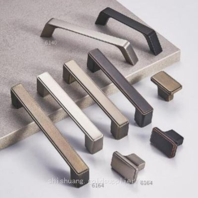 Furniture Hardware Fittings Modern Style Solid Zinc Alloy Cabinet Door Pull Handles Kitchen Hardware