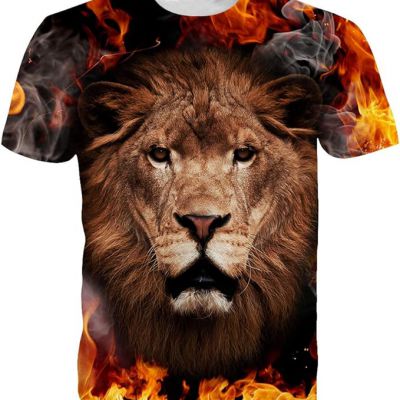 Custom 3D Pattern Printed Short Sleeve T-Shirts Casual Graphics Tees