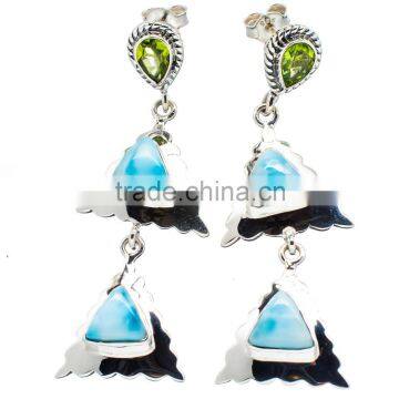 LARIMAR 925 STERLING SILVER EARRINGS ,925 STERLING SILVER JEWELRY WHOLE SALE,JEWELRY EXPORTER