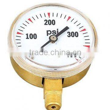 2.5" oxygen gauge in golden steel case