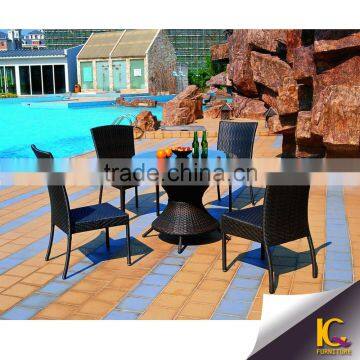Foshan Factory Plastic Wicker Cheap Dining Room Set Outdoor Rattan Dining Sets