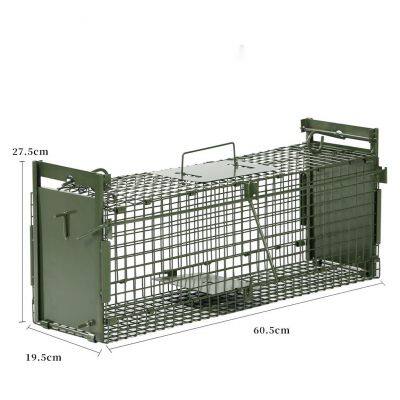 Double Door Entry Collapsible Animal Trap Cage Possum Cat Folding Live Animal Cage Trap photo-4