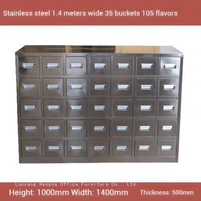 Space-Saving Stainless Steel Herbal Dispenser for Wellness Centers & Health Stores - Large Capacity Waterproof Cabinet for Herb Sample Management photo-3