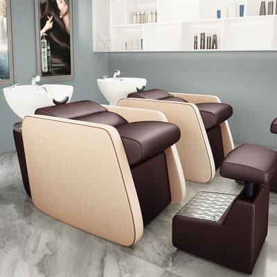 Barber Shop Electric Massage Head Therapy Shampoo Chair Bed Hair Salon Hair Washing Massage Chair Multi Functional