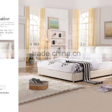 2015 hot selling modern soft italian leather Bed(H-055)
