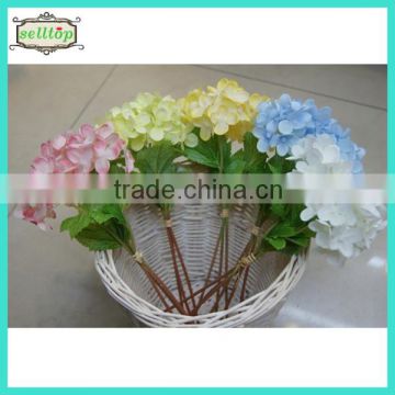 33cm high quality mini fabric cheap artificial hydrangea flower