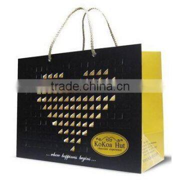 Golden Heart Design Paper Bag