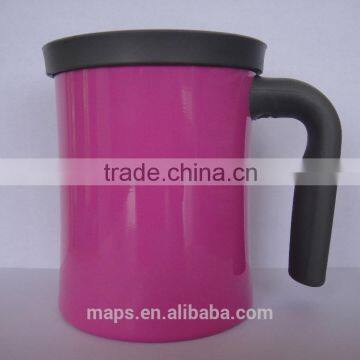 stainless steel coffee thermal mug with handle