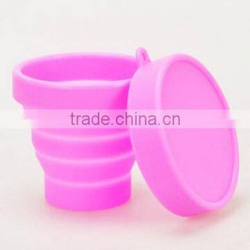 2015 silicone foldable water bottle manufacturing cup