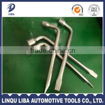 350mm Fully polished L shape hand socket spanner/wrench