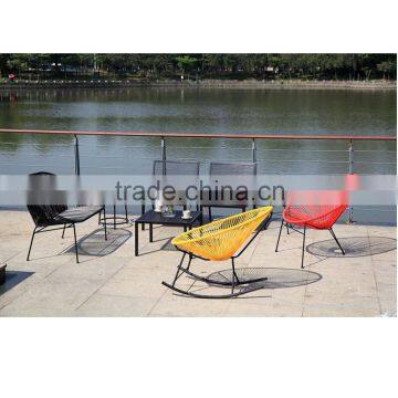 Modern Design Oversize Moon Chair Outdoor Rattan Wicker Garden Rocking Chair photo-2