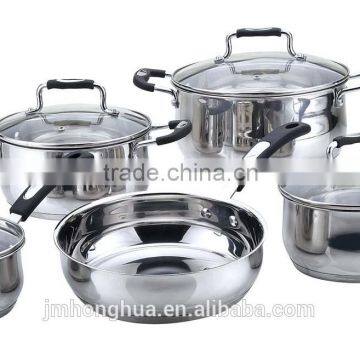 9 PCS stainless steel bakelite cap cookware set