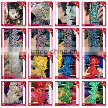 Fashion Guipure Lace Fabric Bridal Sequins French Net for Wedding Decorations photo-3