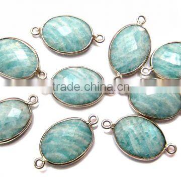 Amazonite Connectors in Sterling Silver 925