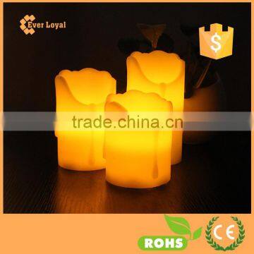3pcs wireless remote control battery operated led flameless candles lights set