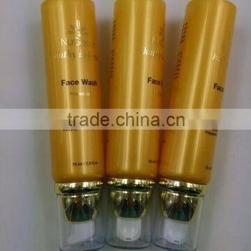 Airless Pump Cap Cosmetic Tube for Face Cleanser /Plastic Tube for Cosmetic Packaging With Airless Pump photo-4