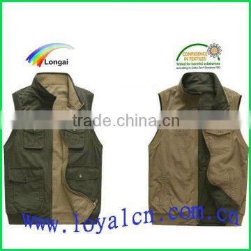 high quaity reversible work men vest & fishing vest & cargo vest