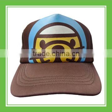 2016 New Design Baby Lion Head Adjustable Plastic Snapback Polyester Printed Mesh Trucker Cap For Outdoor Summer