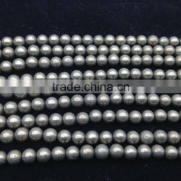 Wholesale Pyrite, 4-8mm Semi Precious Stone Beads, Pyrite Stone Loose Round Beads photo-4