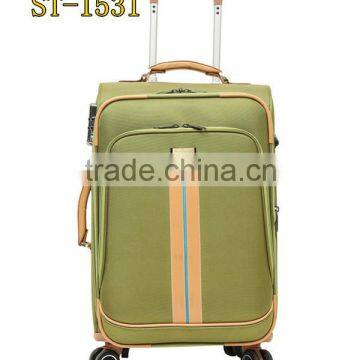 1680D nylon material suitcase sets with high class wheeled market trolley bag