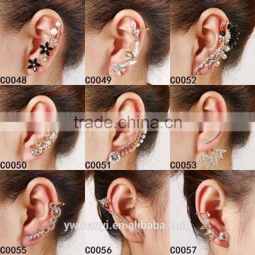 Simple Trendy Styles Gold Plate Rhinestone Star Earring Woman E1946 photo-6