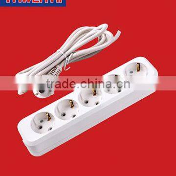 europe group socket 5 gang with wire and earthing/romania socket