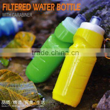 plastic filtered water bottle contain carbon