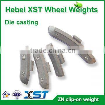 zinc wheel weights for steel rims and alloy rims