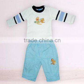 wholesale Children suit for boys clothes 100% cotton long sleeve 2PCS kids clothes