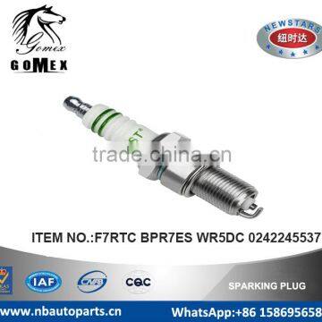 High Quality Auto Spark Plug F7RTC BPR7ES WR5DC 0242245 for ALFA ROMEO AUTOBIANCHI CATERHAM FIAT FORD LANCIA LOTUS .etc.